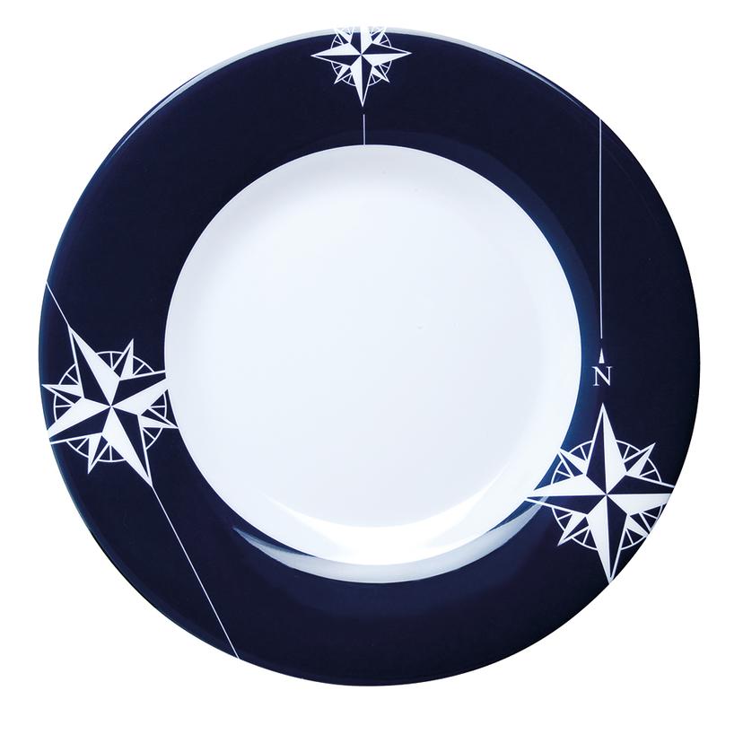 MARINE BUSINESS 15003C MELAMINE ROUND DESSERT PLATE - NORTHWIND - 7 INCH SET OF 6