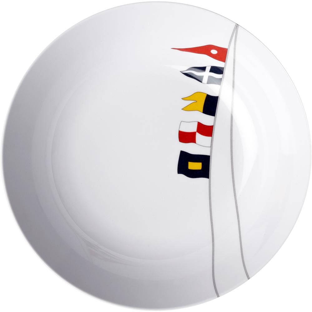 MARINE BUSINESS 12002C MELAMINE DEEP, ROUND SOUP PLATE - REGATA - 8.8 INCH SET OF 6 - The Twister Group Tools product
