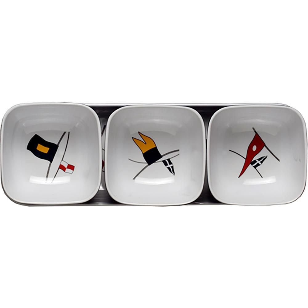 MARINE BUSINESS 12013 MELAMINE SNACK SET - REGATA - SET OF 4 - The Twister Group Tools product