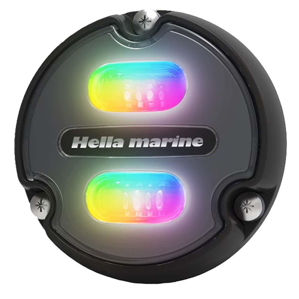 HELLA MARINE 016146-001 APELO A1 RGB UNDERWATER LIGHT - 1800 LUMENS - BLACK HOUSING - CHARCOAL LENS - The Twister Group Tools product