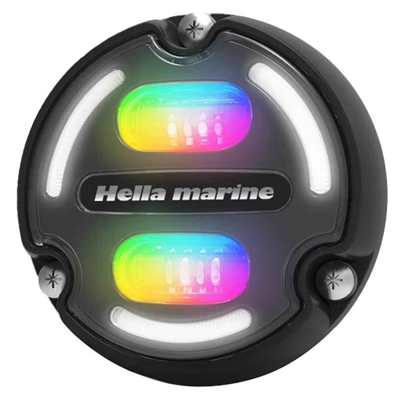 HELLA MARINE 016148-001 A2 RGB UNDERWATER LIGHT - 3000 LUMENS - BLACK HOUSING - CHARCOAL LENS W/EDGE LIGHT