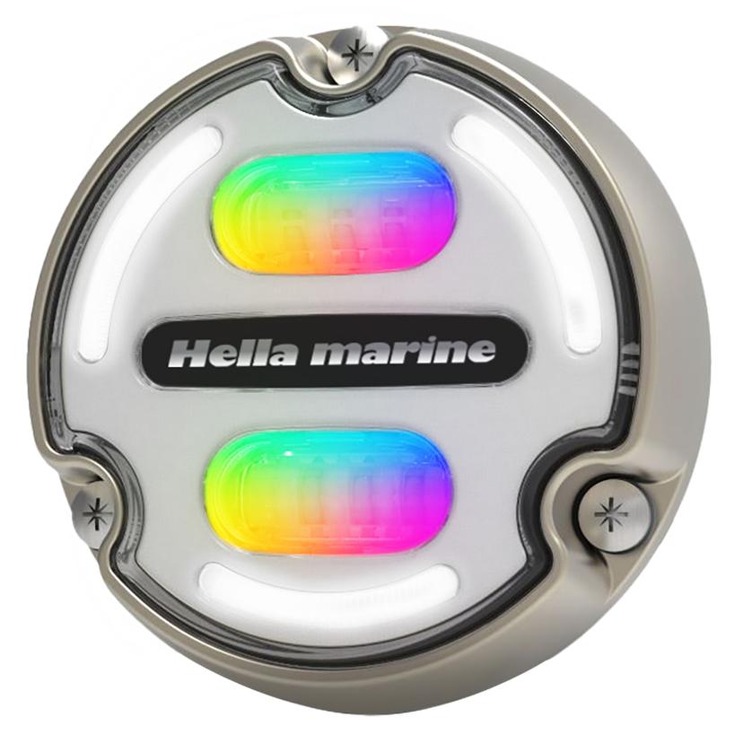 HELLA MARINE 016148-101 APELO A2 RGB UNDERWATER LIGHT - 3000 LUMENS - BRONZE HOUSING - WHITE LENS W/EDGE LIGHT