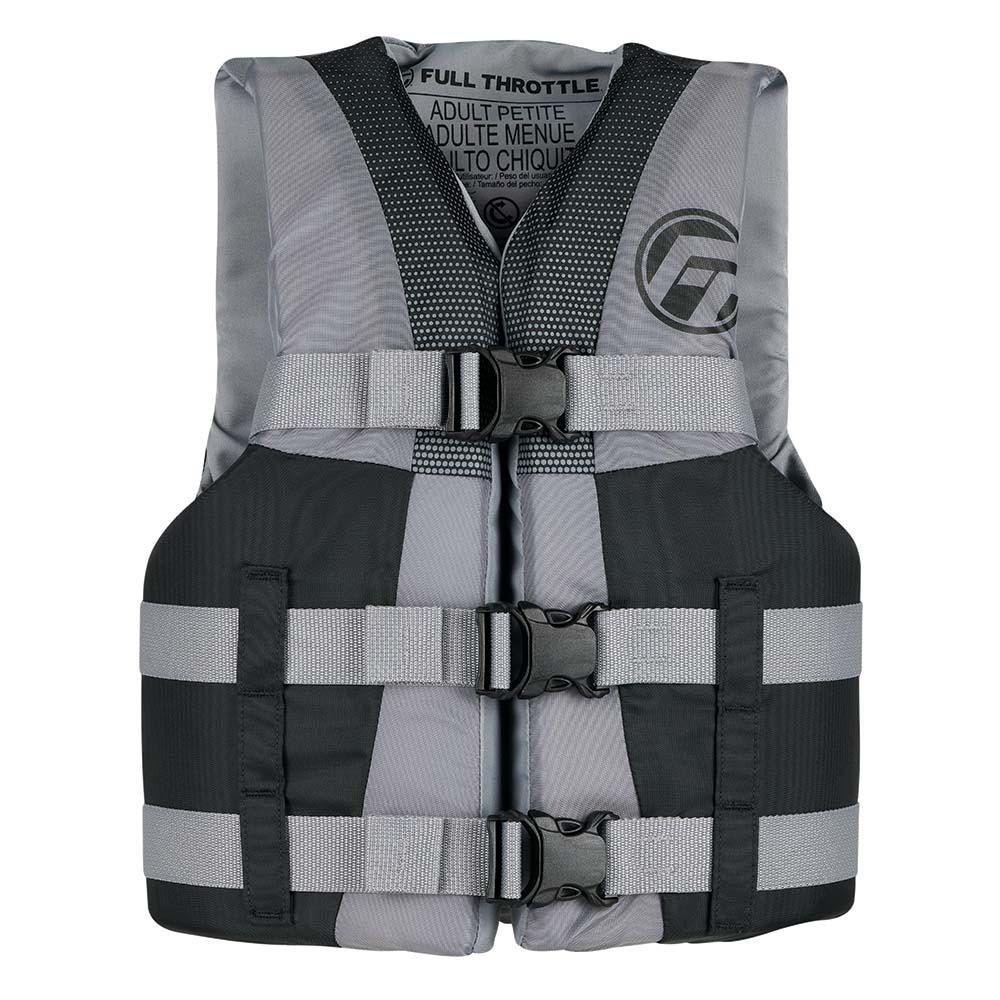 FULL THROTTLE 112200-701-010-22 TEEN NYLON LIFE JACKET - GREY/BLACK - High quality product image showing FULL THROTTLE 112200-701-010-22 TEEN NYLON LIFE JACKET - GREY/BLACK details and features
