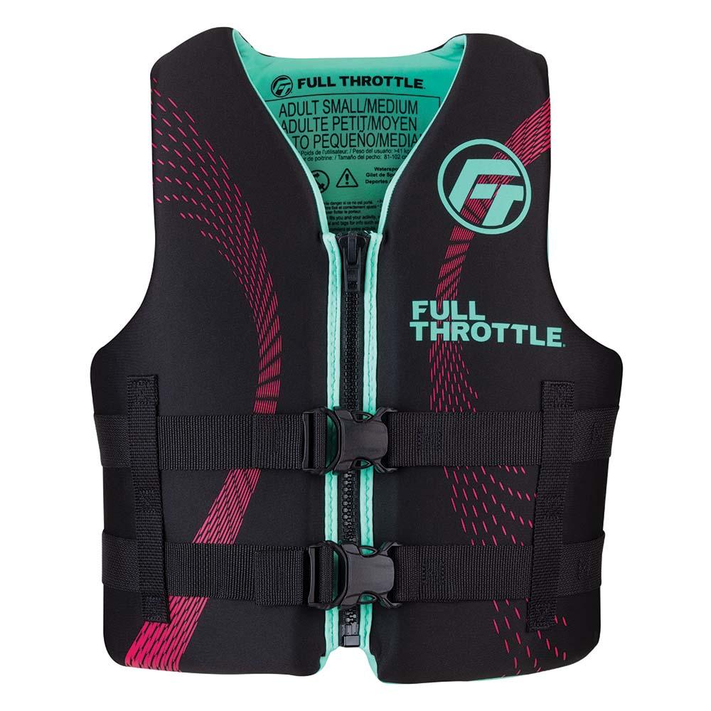 FULL THROTTLE 142100-505-050-22 ADULT RAPID DRY LIFE JACKET L/XL - AQUA/BLACK - High quality product image showing FULL THROTTLE 142100-505-050-22 ADULT RAPID DRY LIFE JACKET L/XL - AQUA/BLACK details and features