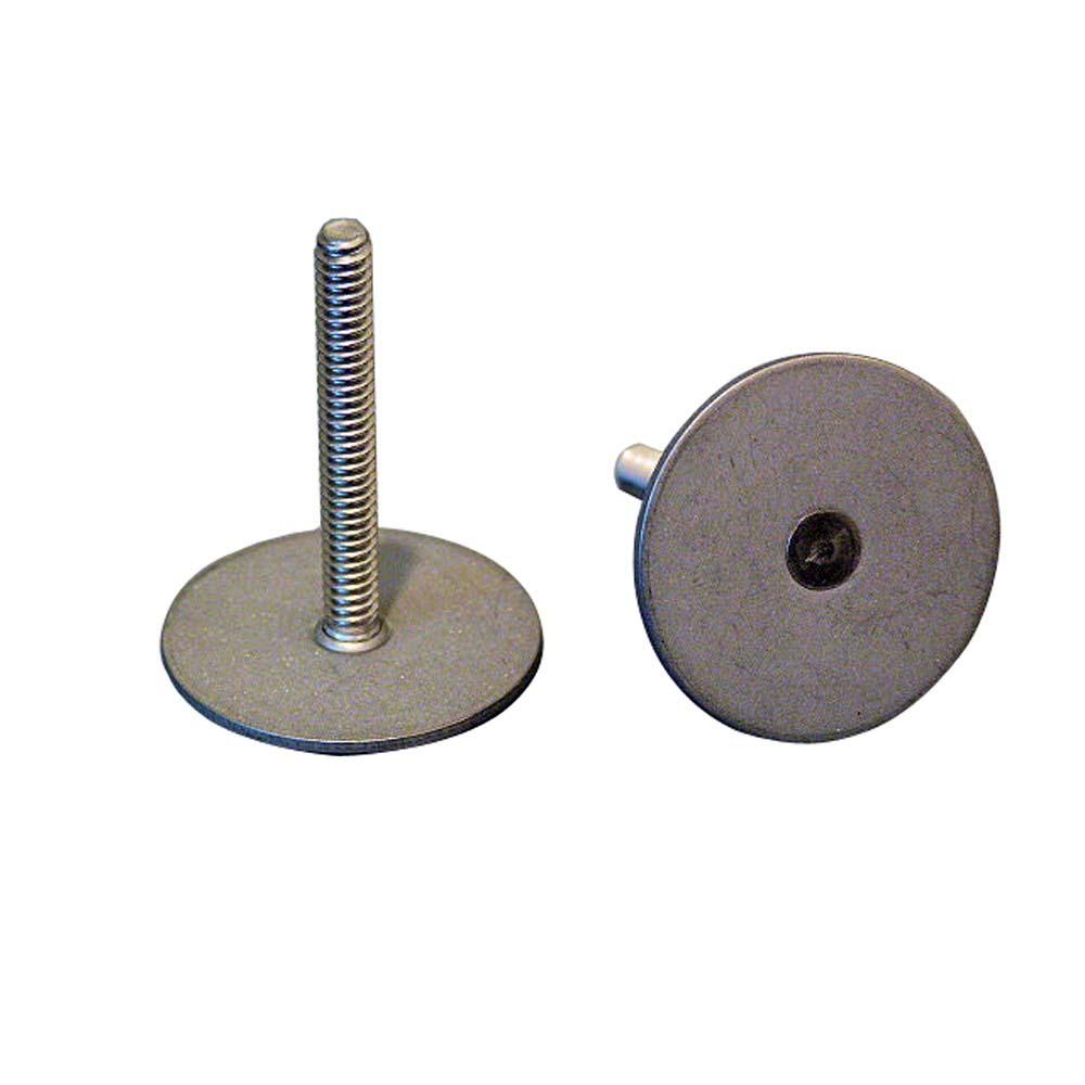 WELD MOUNT 102416 STAINLESS STEEL STUD 1.25 INCH BASE 10 X 24 THREADS 1.00 INCH TALL - 15 QUANTITY - High quality product image showing WELD MOUNT 102416 STAINLESS STEEL STUD 1.25 INCH BASE 10 X 24 THREADS 1.00 INCH TALL - 15 QUANTITY details and features