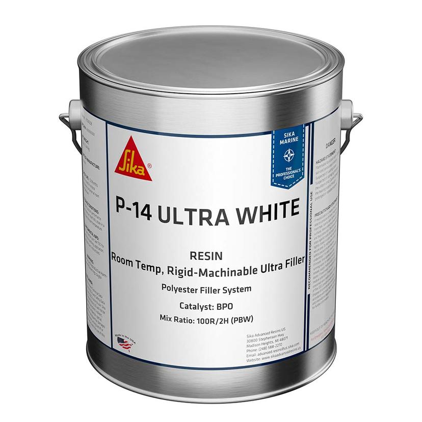 SIKA 606126 SIKABIRESIN AP014 POLYESTER FAIRING COMPOUND WHITE GALLON CAN BPO HARDENER REQUIRED