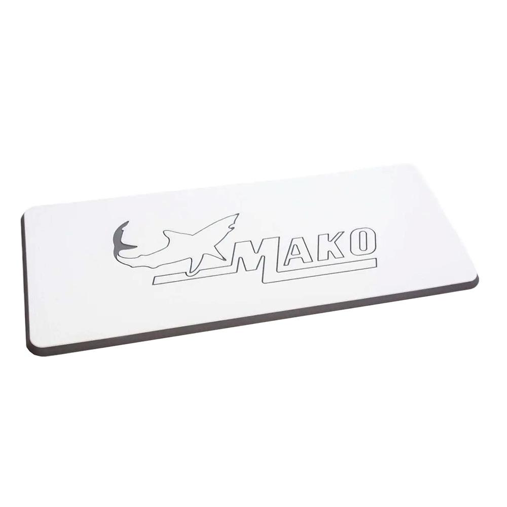 SEADEK 39638-80375 16 INCH X 39 INCH 20MM DUAL DENSITY LARGE HELM PAD WHITE/STORM GREY EMBOSSED MAKO LOGO - 406MM X 990 X 20MM - High quality product image showing SEADEK 39638-80375 16 INCH X 39 INCH 20MM DUAL DENSITY LARGE HELM PAD WHITE/STORM GREY EMBOSSED MAKO LOGO - 406MM X 990 X 20MM details and features