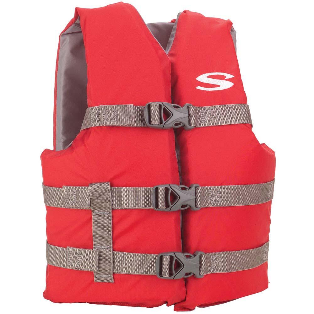 STEARNS 2159436 YOUTH CLASSIC VEST LIFE JACKET - 50-90LBS - RED/GREY - High quality product image showing STEARNS 2159436 YOUTH CLASSIC VEST LIFE JACKET - 50-90LBS - RED/GREY details and features