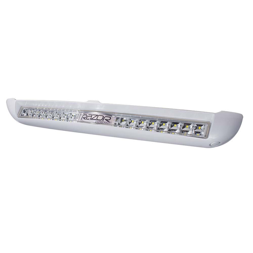 LUMITEC 101590 RAZOR LIGHT BAR FLOOD WHITE WITH INVERTED LOGO - High quality product image showing LUMITEC 101590 RAZOR LIGHT BAR FLOOD WHITE WITH INVERTED LOGO details and features