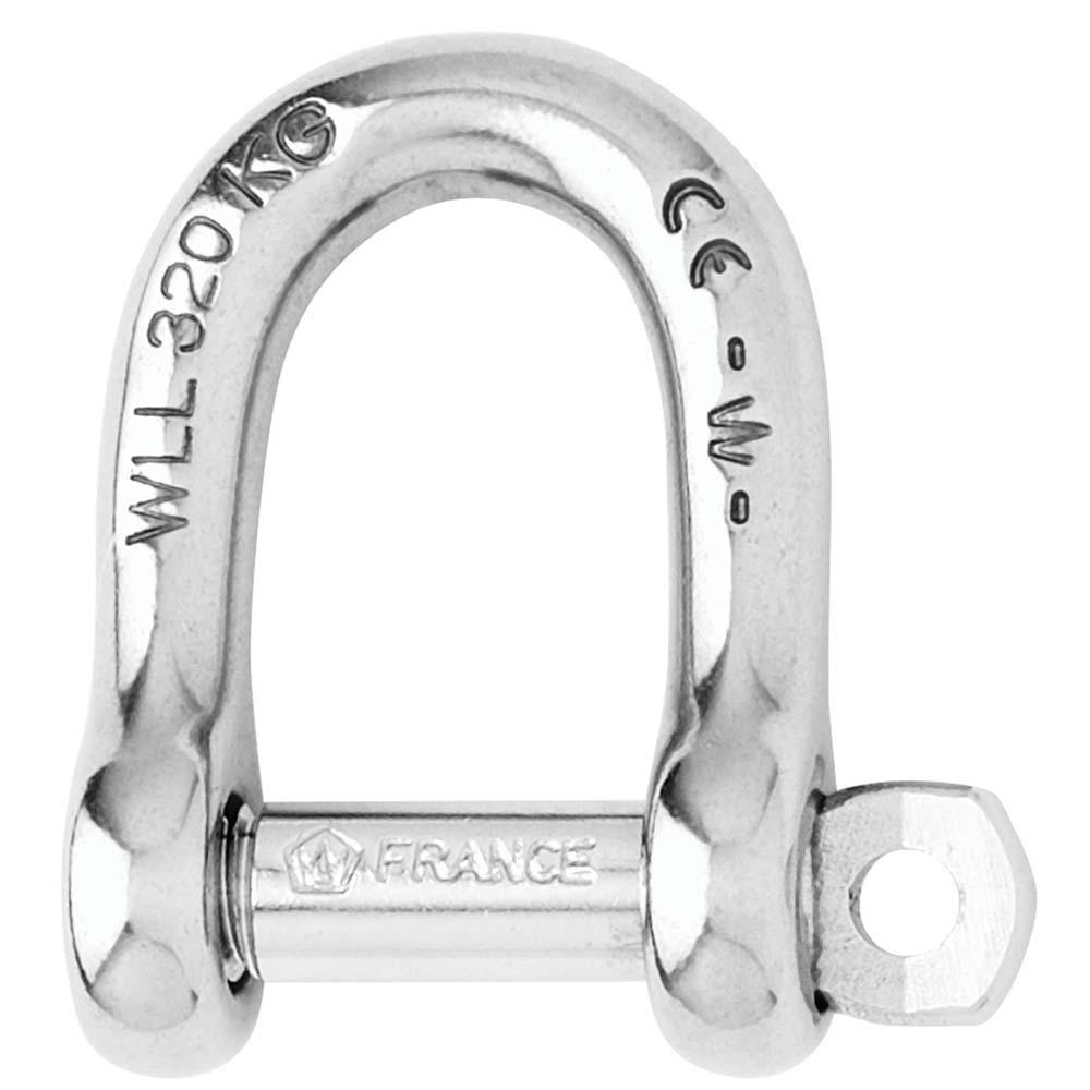 WICHARD 01204 SELF-LOCKING D SHACKLE - DIAMETER 8MM - 5/16 INCH - High quality product image showing WICHARD 01204 SELF-LOCKING D SHACKLE - DIAMETER 8MM - 5/16 INCH details and features