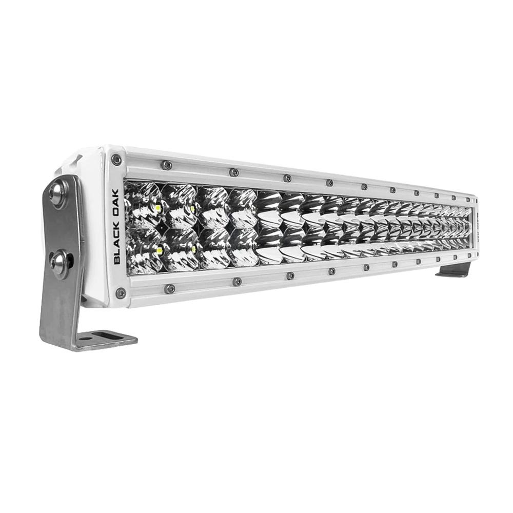 BLACK OAK 20CCM-D5OS PRO SERIES CURVED DOUBLE ROW COMBO 20 INCH LIGHT BAR - WHITE - High quality product image showing BLACK OAK 20CCM-D5OS PRO SERIES CURVED DOUBLE ROW COMBO 20 INCH LIGHT BAR - WHITE details and features