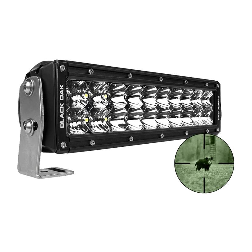 BLACK OAK 10IR-940 PRO SERIES DOUBLE ROW COMBO INFRARED 10 INCH 940NM LIGHT BAR - BLACK