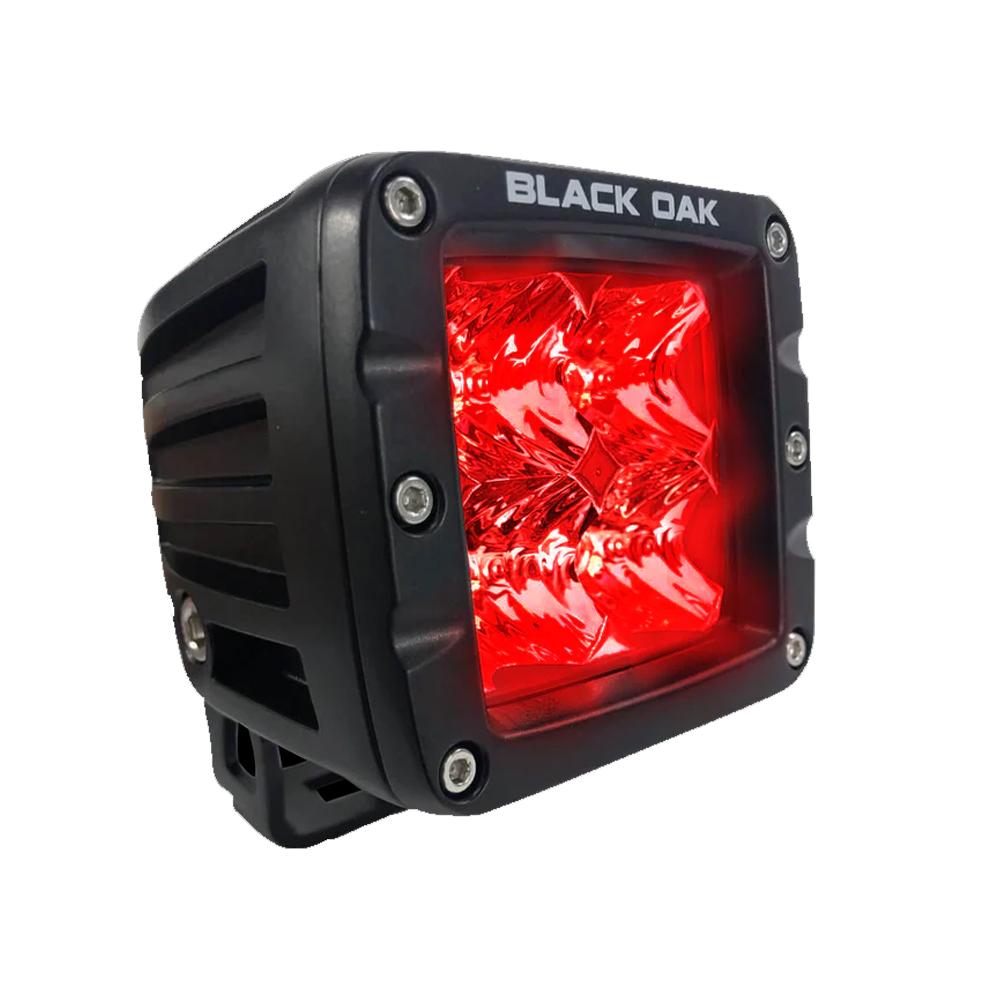 BLACK OAK 2R-POD3OS RED PREDATOR HUNTING 2 INCH FLOOD POD - BLACK - High quality product image showing BLACK OAK 2R-POD3OS RED PREDATOR HUNTING 2 INCH FLOOD POD - BLACK details and features
