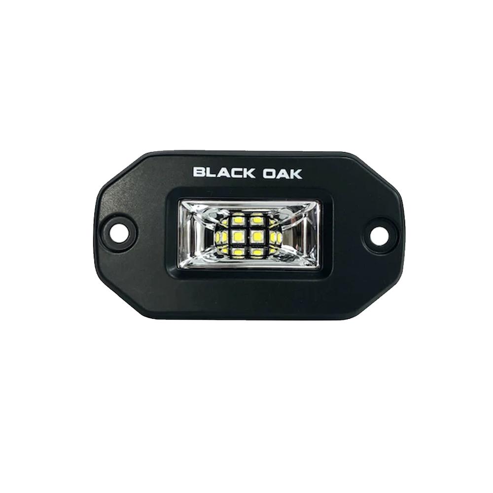 BLACK OAK 2FSLB-S PRO SERIES 2 INCH FLUSH MOUNTED SCENE LIGHT - BLACK - High quality product image showing BLACK OAK 2FSLB-S PRO SERIES 2 INCH FLUSH MOUNTED SCENE LIGHT - BLACK details and features