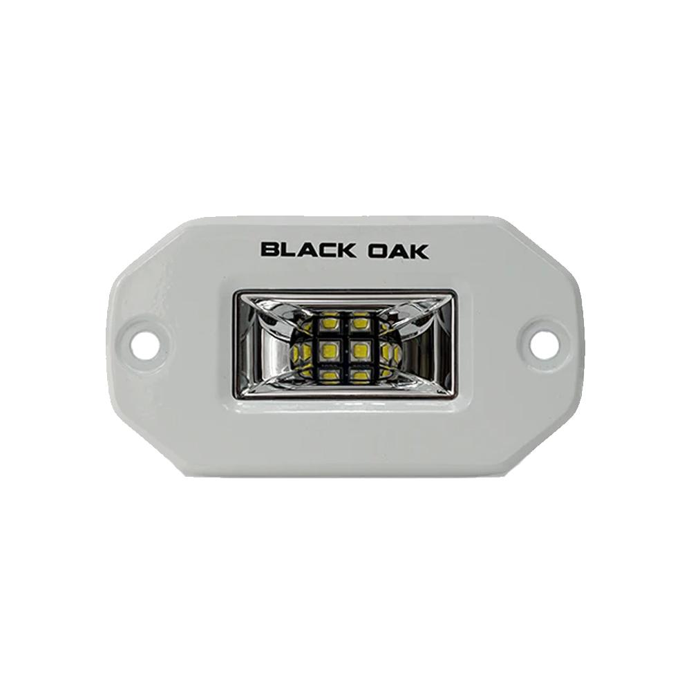 BLACK OAK 2FSL-SRPOD10CR PRO SERIES 2 INCH FLUSH MOUNTED SCENE LIGHT - WHITE - High quality product image showing BLACK OAK 2FSL-SRPOD10CR PRO SERIES 2 INCH FLUSH MOUNTED SCENE LIGHT - WHITE details and features
