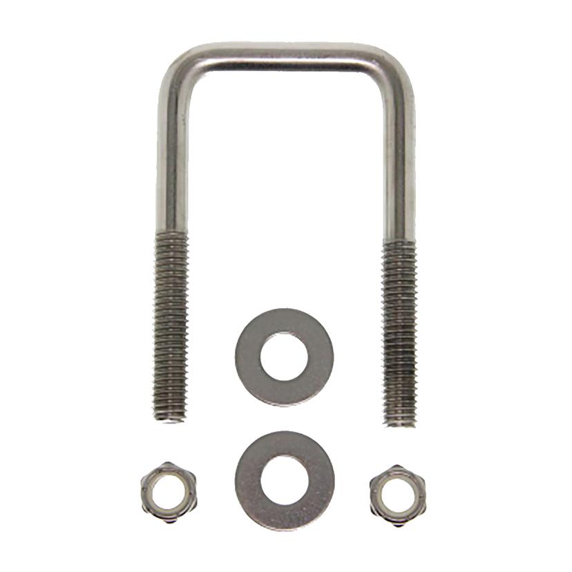 C.E. SMITH 15252A ZINC U-BOLT 7/16 INCH-14 X 3-1/8 INCH X 3 INCH W/WASHERS & NUTS - SQUARE