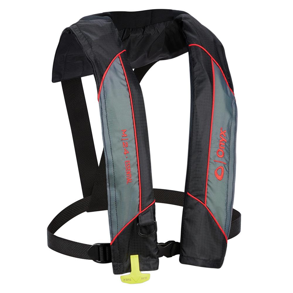 ONYX 131200-100-004-23 M-24 ESSENTIAL MANUAL INFLATABLE LIFE JACKET - RED - High quality product image showing ONYX 131200-100-004-23 M-24 ESSENTIAL MANUAL INFLATABLE LIFE JACKET - RED details and features