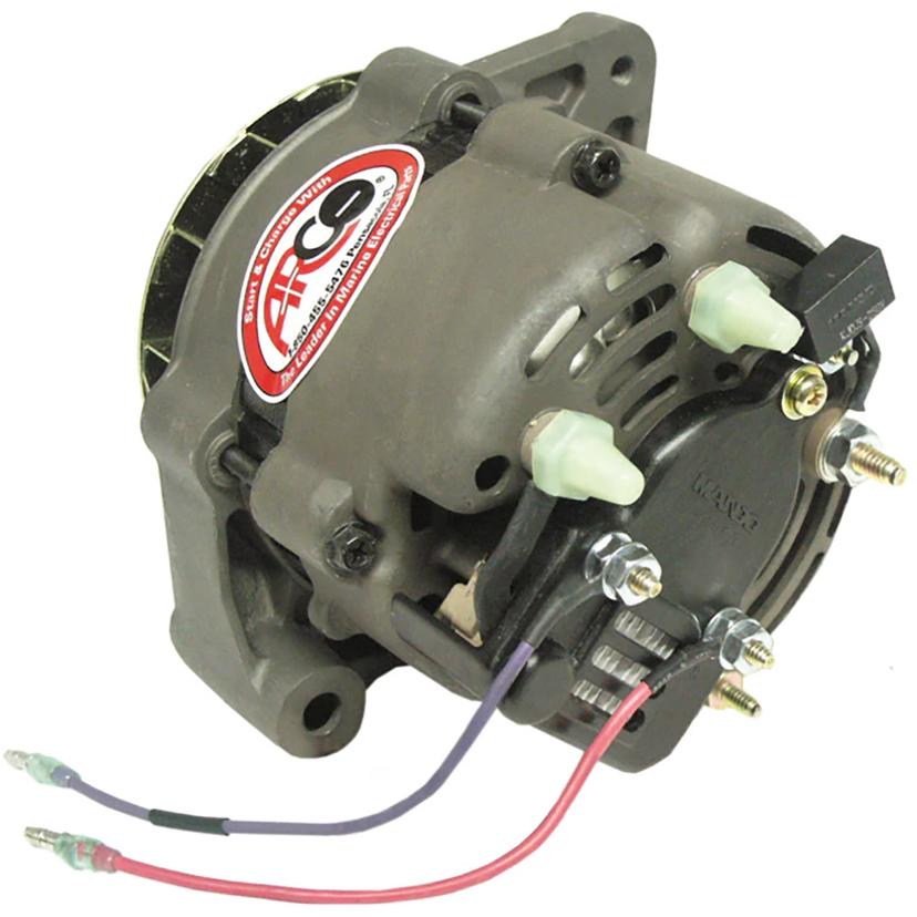 ARCO 60050 MARINE PREMIUM REPLACEMENT ALTERNATOR W/SINGLE GROOVE PULLEY - 12V, 55A