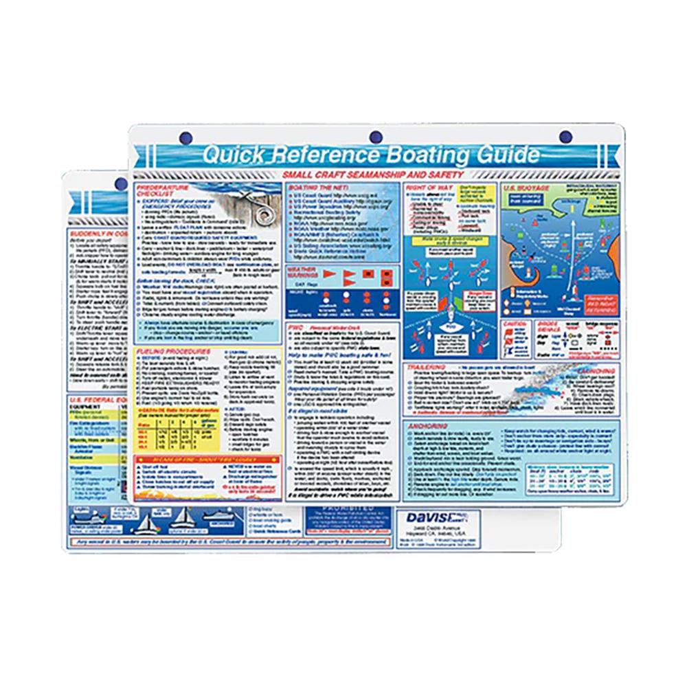 DAVIS INSTRUMENTS 128 BOATING GUIDE QUICK REFERENCE CARD - The Twister Group Tools product