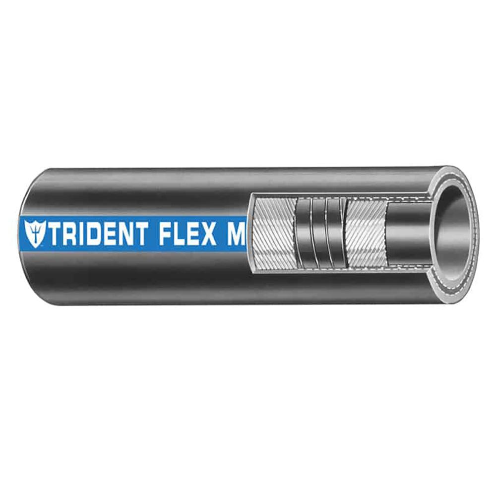 TRIDENT MARINE 250-1126-FT 1-1/2 INCH FLEX MARINE WET EXHAUST & WATER HOSE - BLACK - SOLD BY THE FOOT - High quality product image showing TRIDENT MARINE 250-1126-FT 1-1/2 INCH FLEX MARINE WET EXHAUST & WATER HOSE - BLACK - SOLD BY THE FOOT details and features