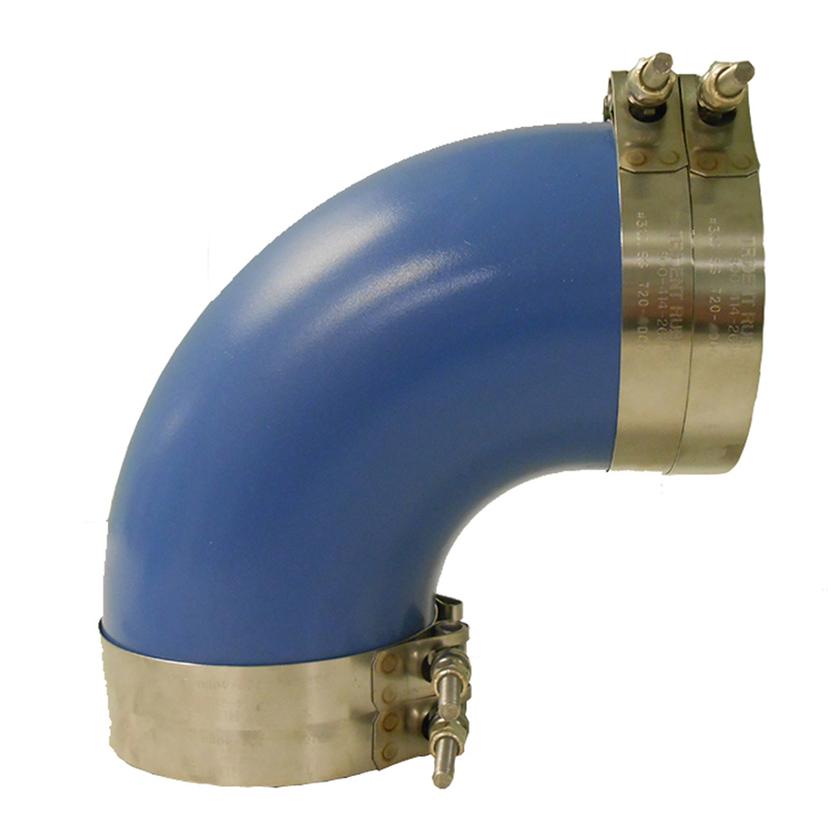 TRIDENT MARINE 290V3000-S/S 3 INCH ID 90 DEGREE BLUE SILICONE MOLDED WET EXHAUST