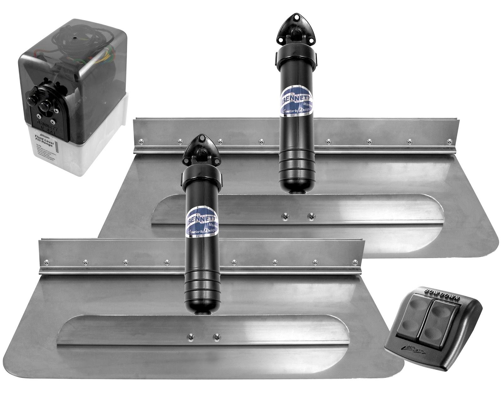 BENNETT MARINE 2412E 24X12 Trim Tabs W/Euro Waterproof Rocker - High quality product image showing BENNETT MARINE 2412E 24X12 Trim Tabs W/Euro Waterproof Rocker details and features