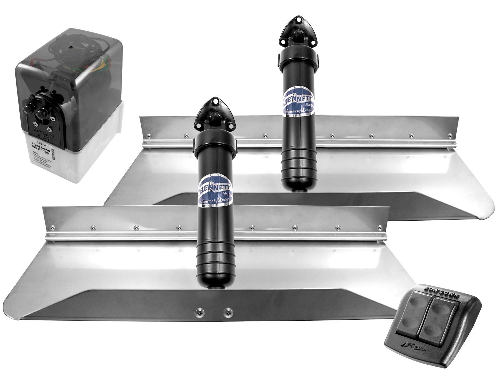 BENNETT MARINE 249E 24X9 Trim Tabs W/Euro Waterproof Rocker - High quality product image showing BENNETT MARINE 249E 24X9 Trim Tabs W/Euro Waterproof Rocker details and features