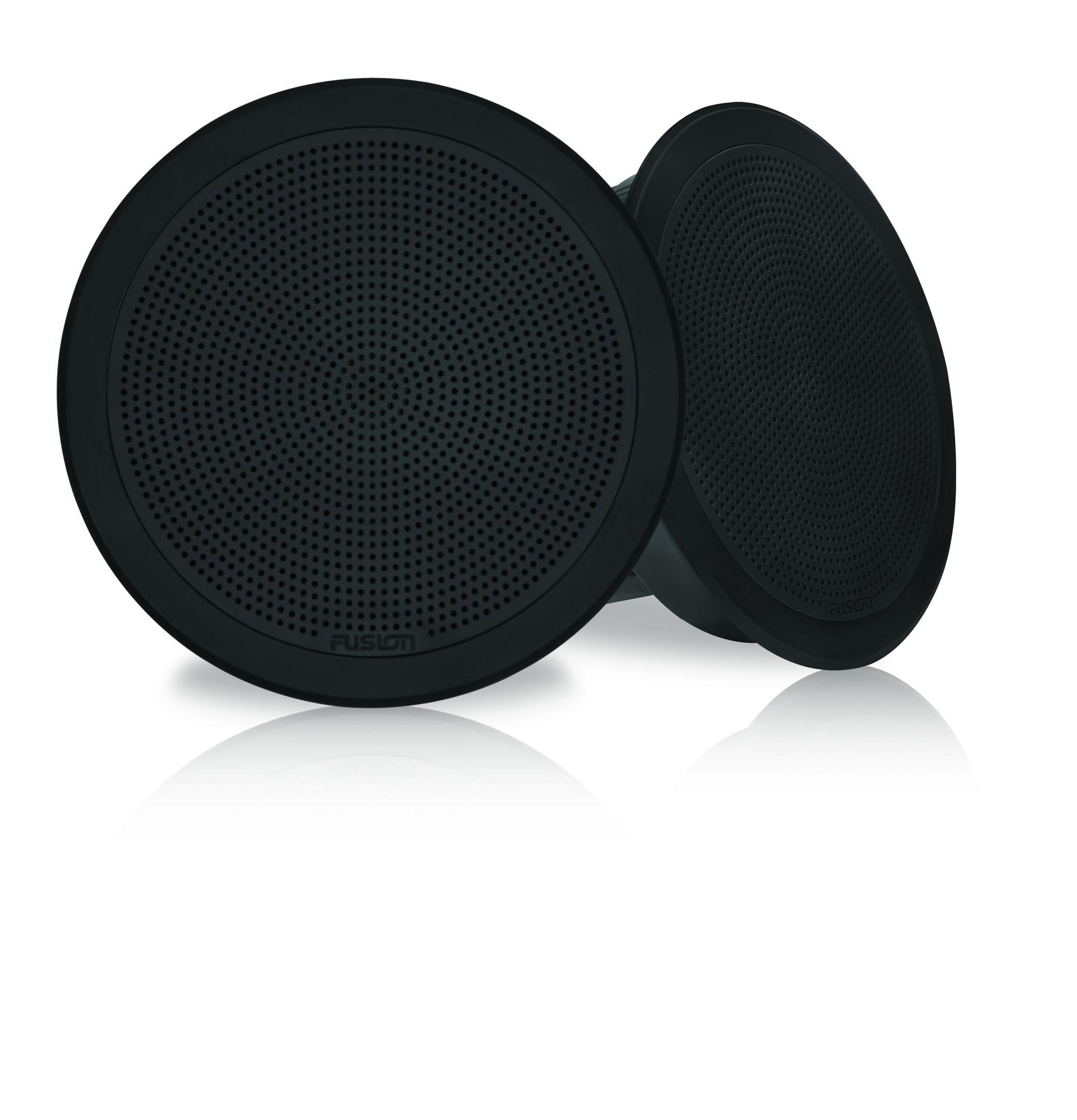 FUSION 010-02299-01 FM-F65RB 6 INCH Black Round Flush Mount Speakers - High quality product image showing FUSION 010-02299-01 FM-F65RB 6 INCH Black Round Flush Mount Speakers details and features
