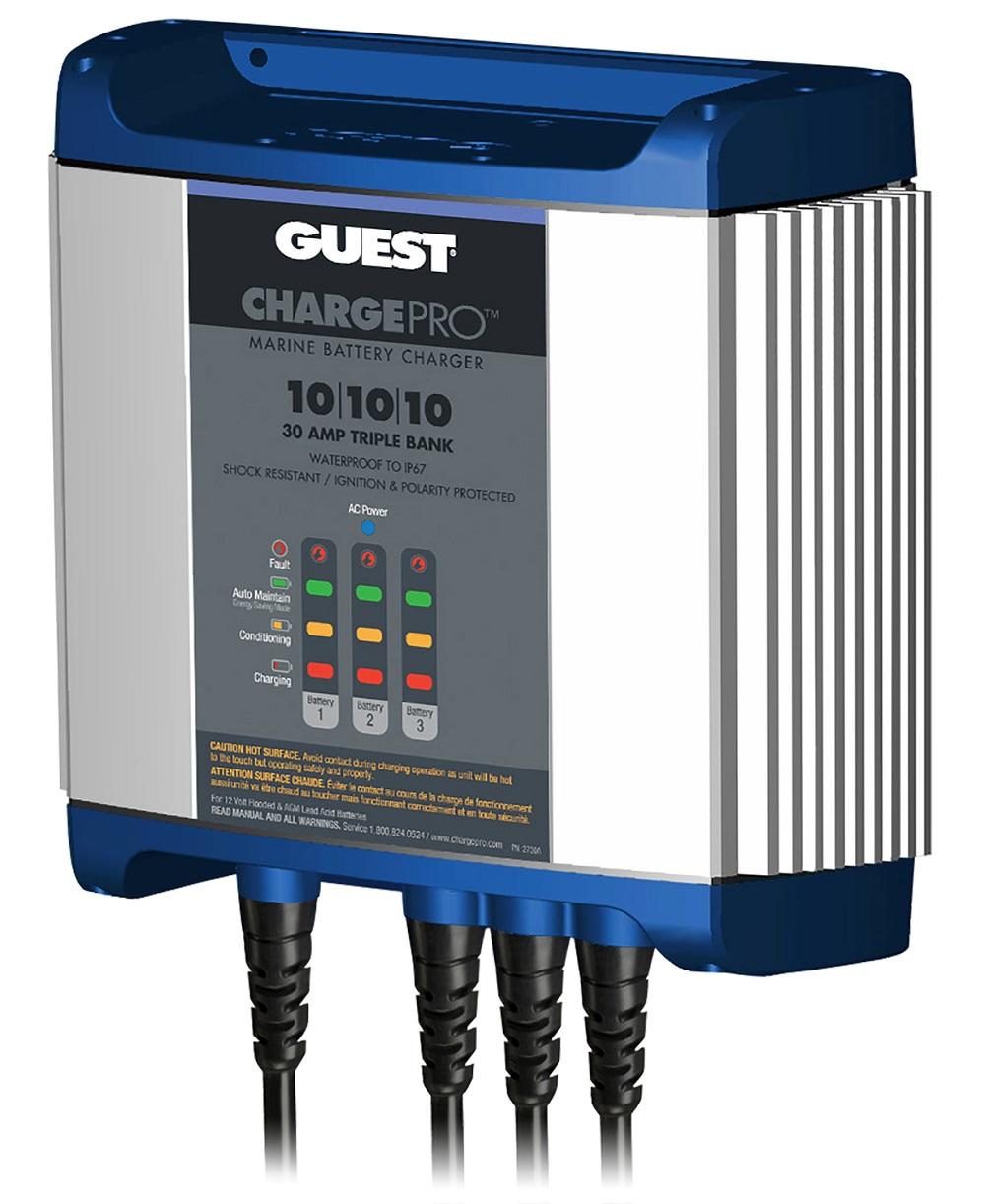 GUEST 2731A 30A 3 Bank 120V Input Battery Charger - High quality product image showing GUEST 2731A 30A 3 Bank 120V Input Battery Charger details and features