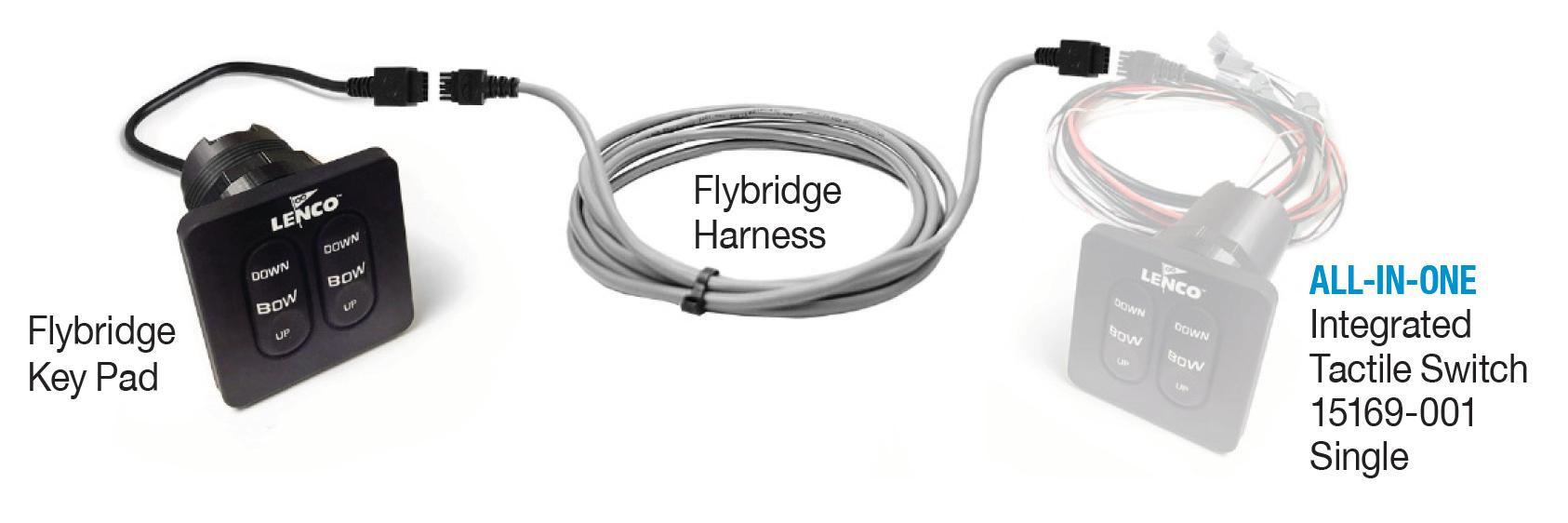 LENCO 11841-102 Standard Flybridge Key Pad With 20FT Shielded Harness For Use with 15169-001 - High quality product image showing LENCO 11841-102 Standard Flybridge Key Pad With 20FT Shielded Harness For Use with 15169-001 details and features