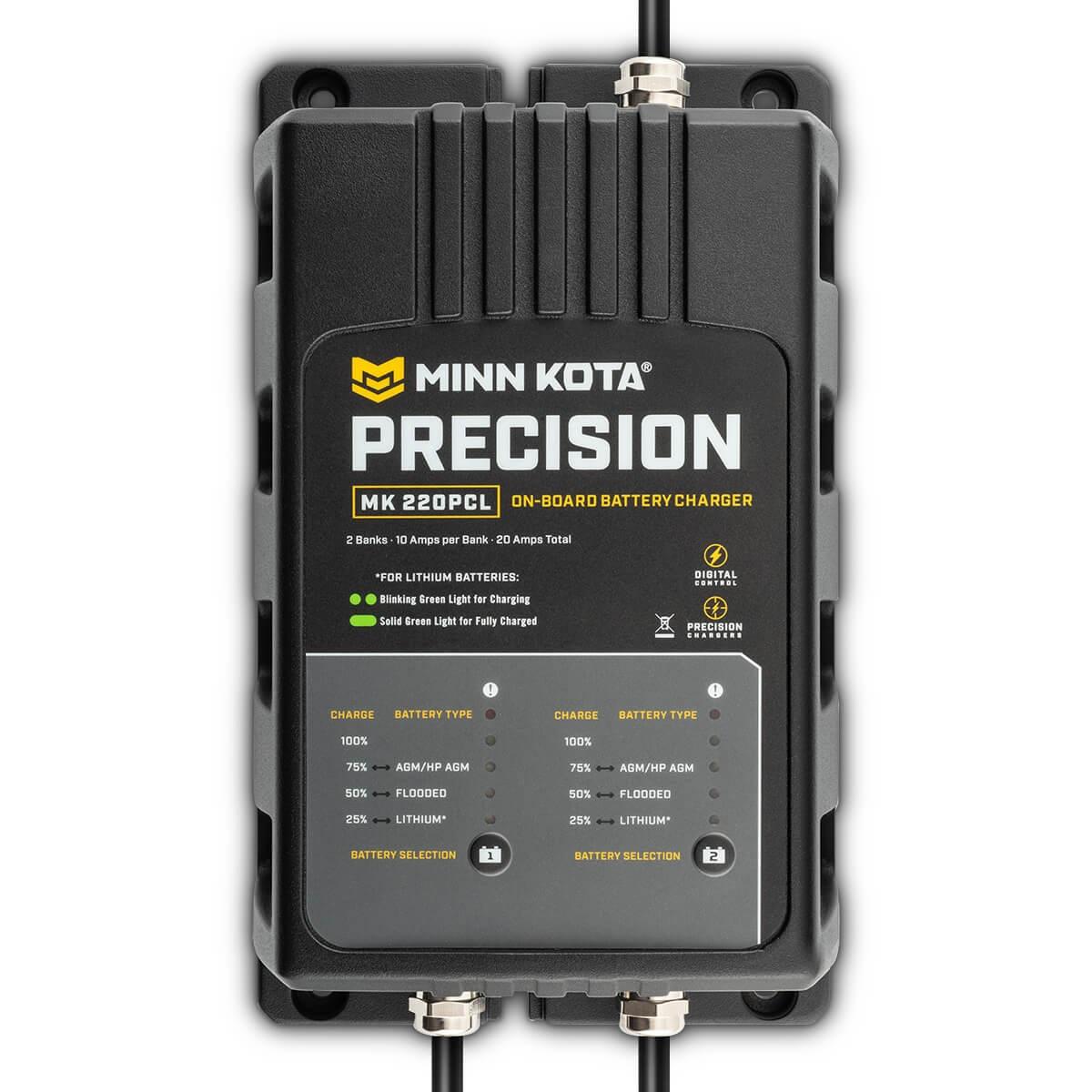 MINN KOTA 1832201 MK220PCL Precision Charger 2 Bank 10 Amps - High quality product image showing MINN KOTA 1832201 MK220PCL Precision Charger 2 Bank 10 Amps details and features