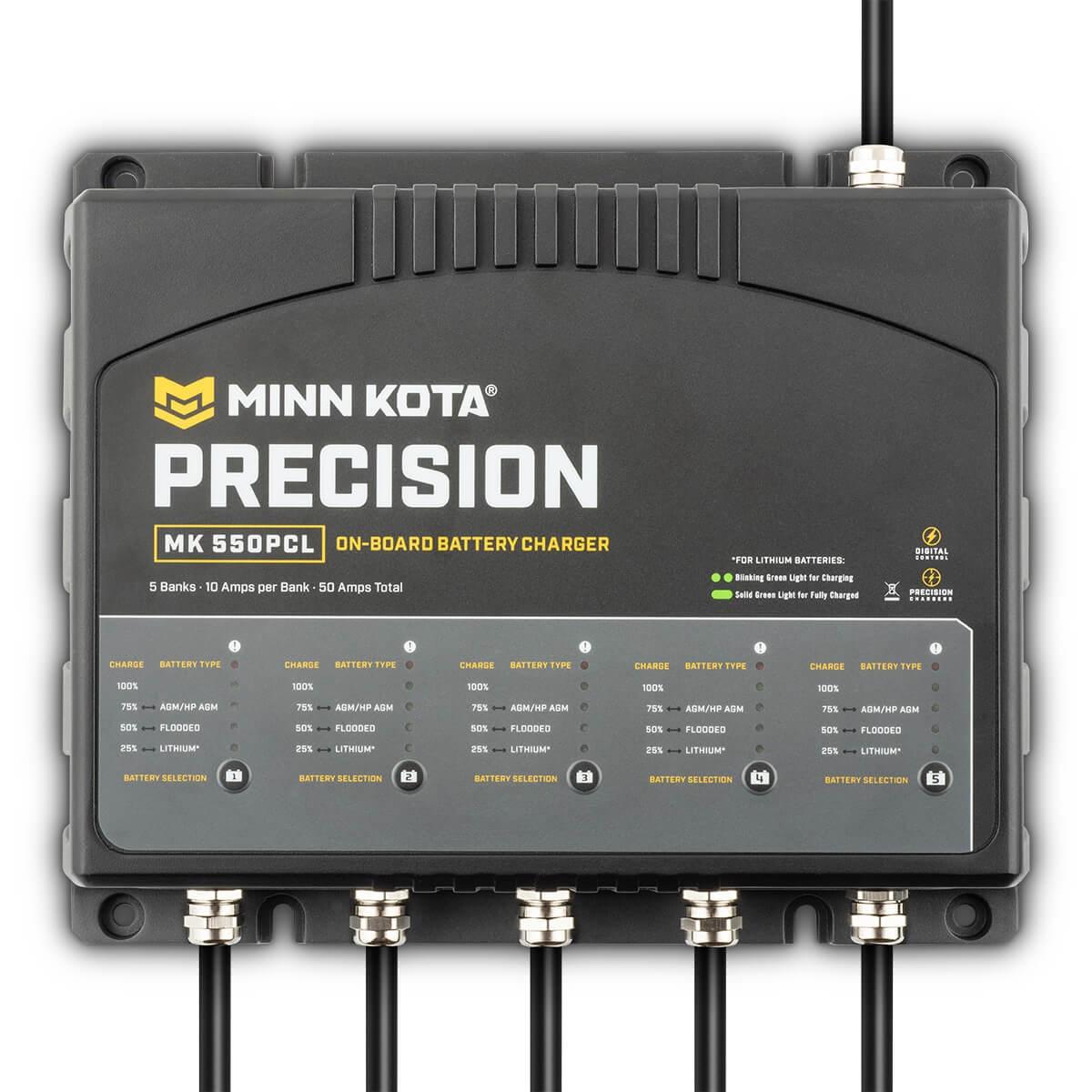 MINN KOTA 1835500 MK550PCL Precision Charger 5 Bank 10 Amps - High quality product image showing MINN KOTA 1835500 MK550PCL Precision Charger 5 Bank 10 Amps details and features