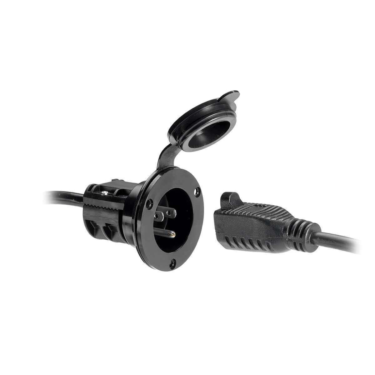 MINN KOTA 1865111 MKR-21 AC Power Port Black - Bulk pack - High quality product image showing MINN KOTA 1865111 MKR-21 AC Power Port Black - Bulk pack details and features