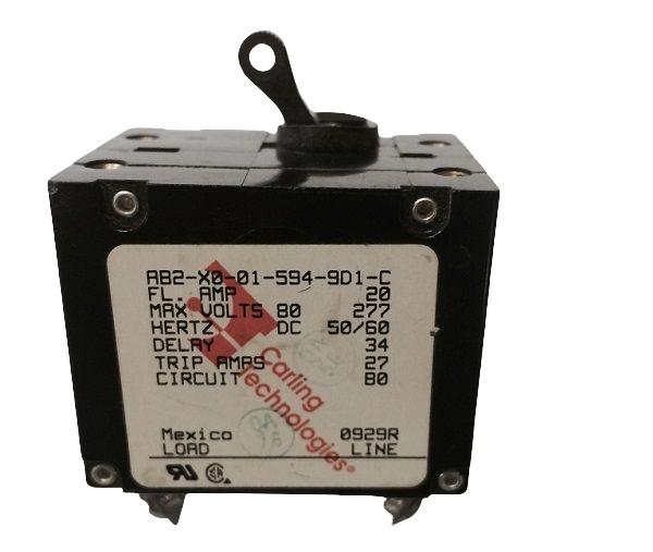 NEWMAR 50ADB 50 Amp Double Pole Breaker W/ Black Throw