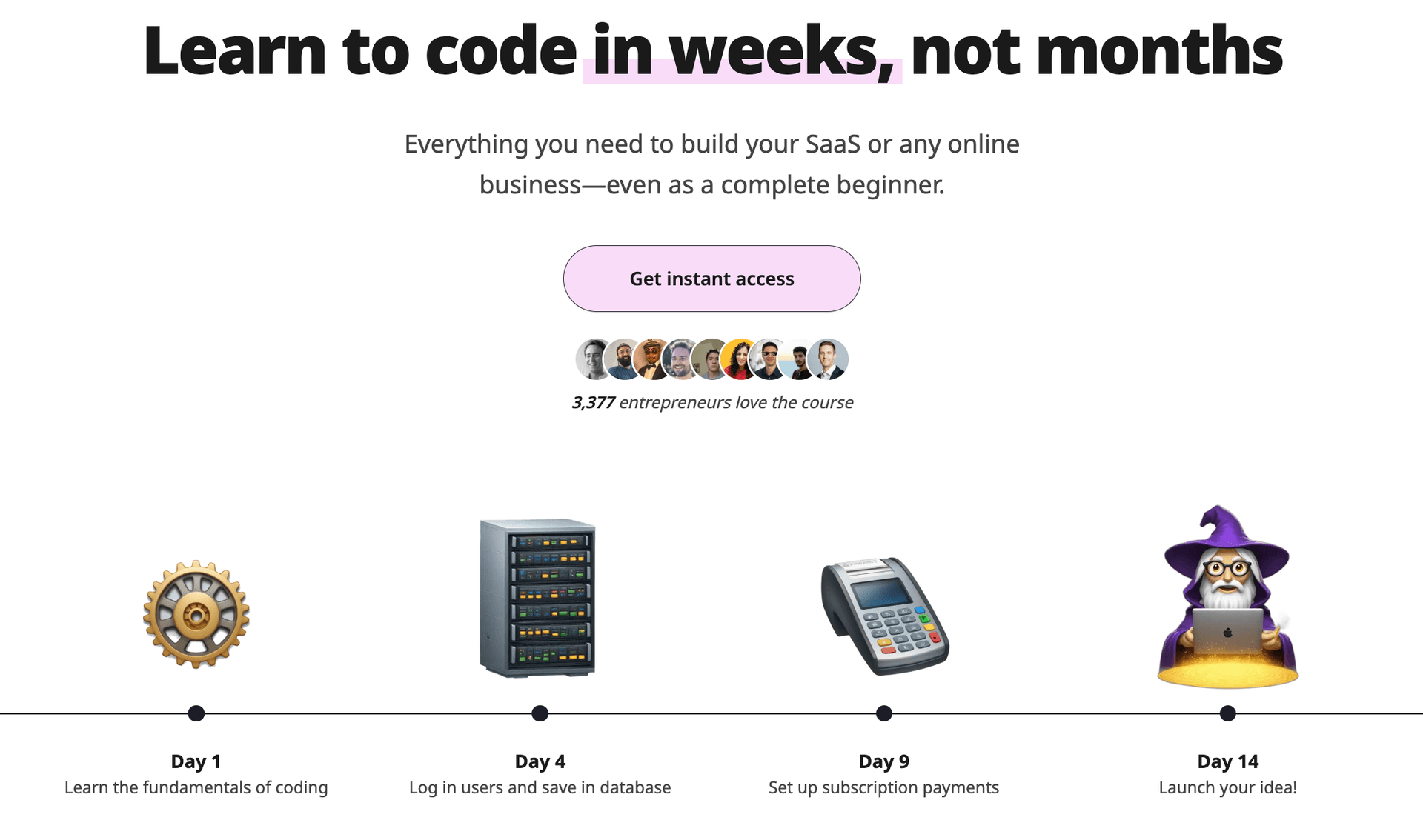 Learn to code in weeks, not months - High quality product image showing Learn to code in weeks, not months details and features Learn to code in weeks, not months - High quality product image showing Learn to code in weeks, not months details and features