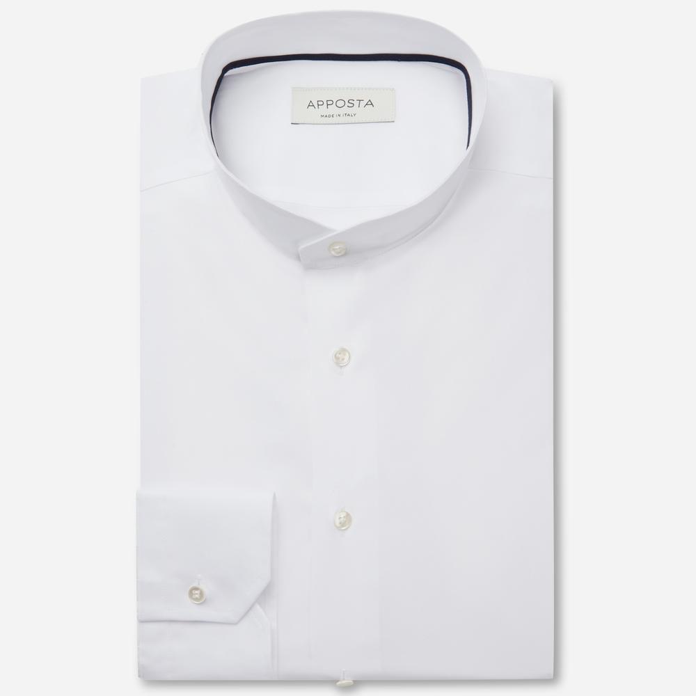 Shirt solid white coolmax cotton twill, collar style angled band collar - High quality product image showing Shirt solid white coolmax cotton twill, collar style angled band collar details and features Shirt solid white coolmax cotton twill, collar style angled band collar - High quality product image showing Shirt solid white coolmax cotton twill, collar style angled band collar details and features