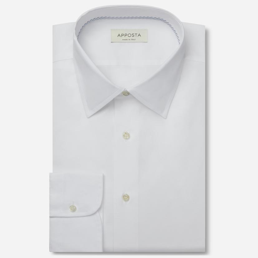 Shirt solid white cotton oxford, collar style lower spread collar Shirt solid white cotton oxford, collar style lower spread collar