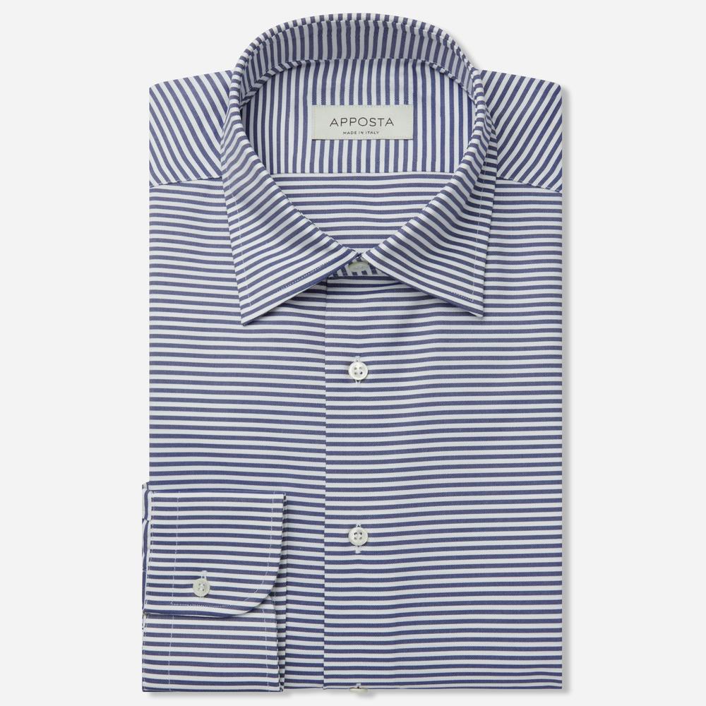 Shirt striped navy blue cotton oxford double twisted, collar style hidden button down collar - High quality product image showing Shirt striped navy blue cotton oxford double twisted, collar style hidden button down collar details and features Shirt striped navy blue cotton oxford double twisted, collar style hidden button down collar - High quality product image showing Shirt striped navy blue cotton oxford double twisted, collar style hidden button down collar details and features