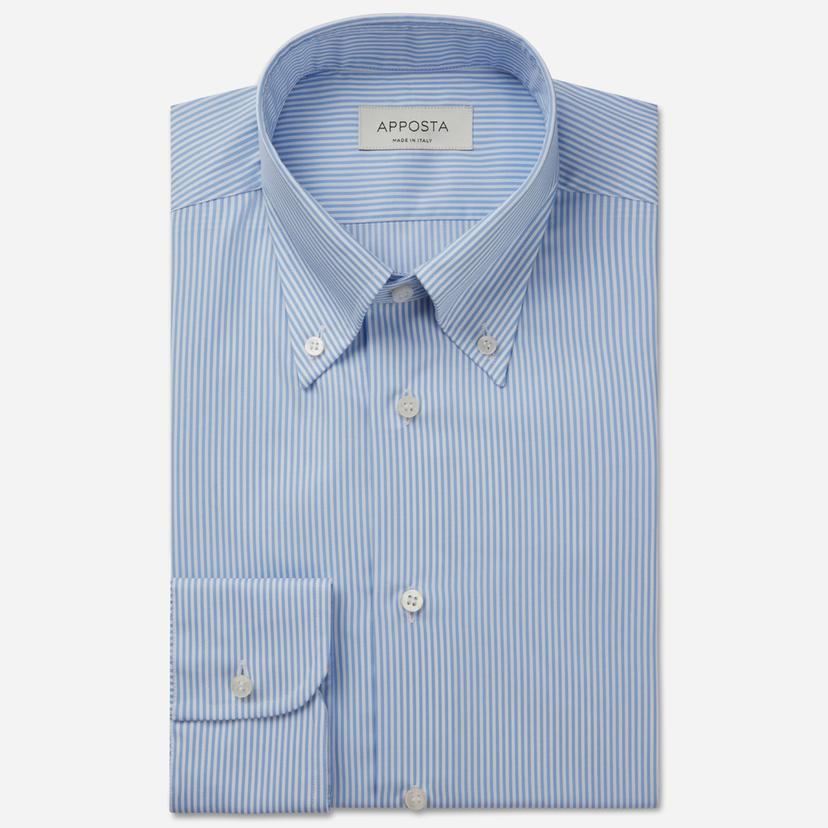 Shirt striped light blue wrinkle-free cotton twill, collar style button-down collar Shirt striped light blue wrinkle-free cotton twill, collar style button-down collar