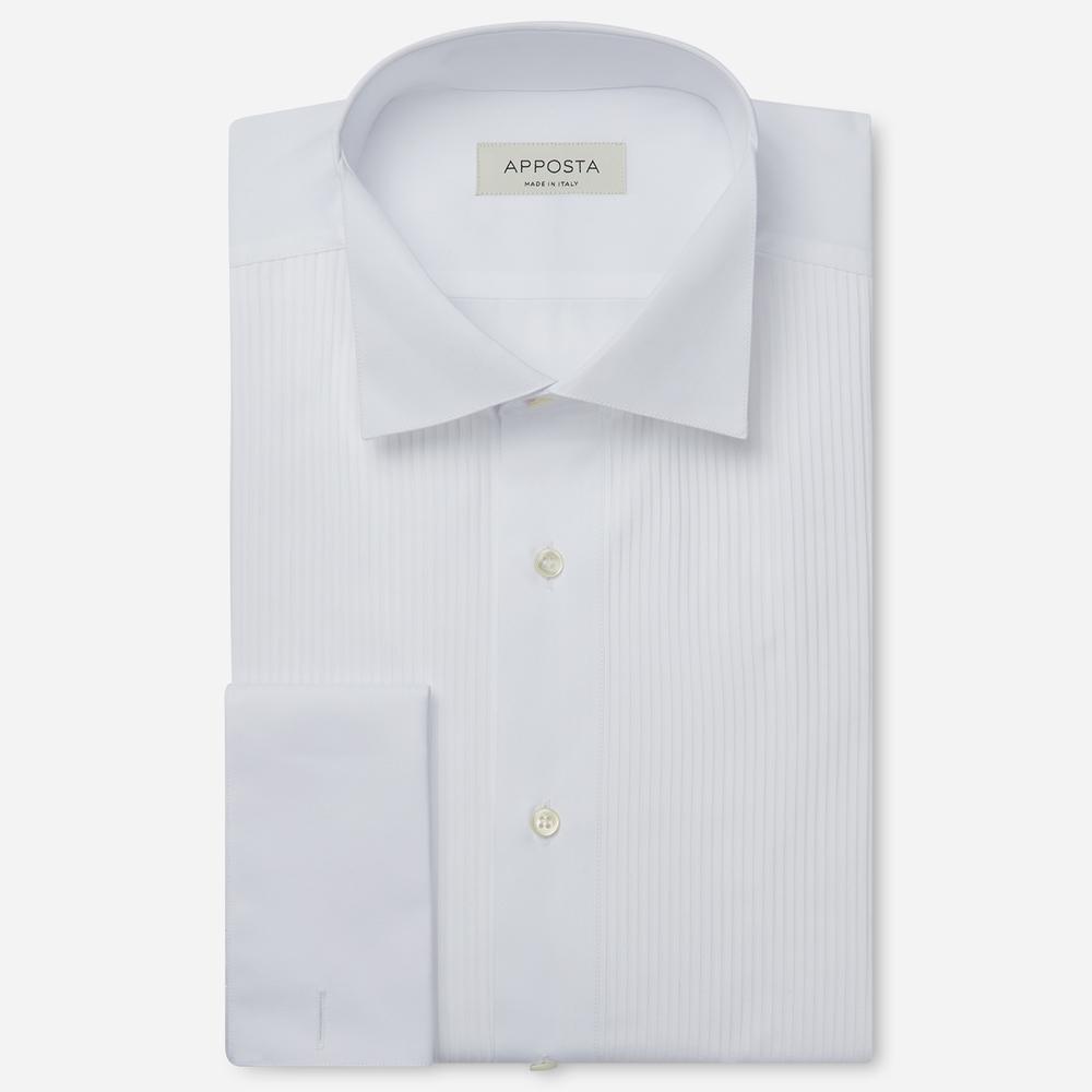 Shirt solid white cotton, collar style wing collar with funcional loop, cuff french cuff (cufflinks) from Apposta Shirt solid white cotton, collar style wing collar with funcional loop, cuff french cuff (cufflinks) - Apposta Clothing product