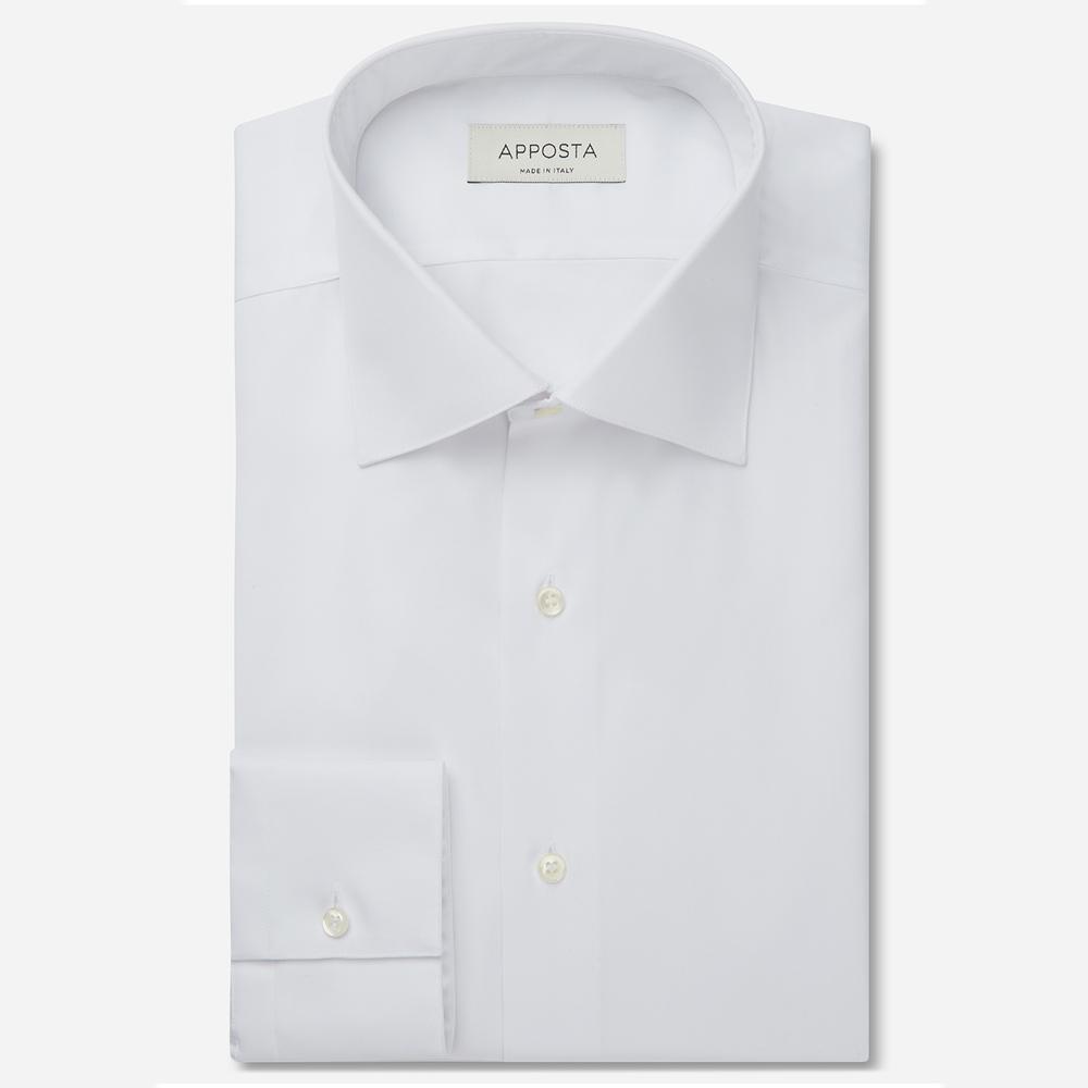 Shirt solid white cotton twill double twisted, collar style semi-spread collar - High quality product image showing Shirt solid white cotton twill double twisted, collar style semi-spread collar details and features Shirt solid white cotton twill double twisted, collar style semi-spread collar - High quality product image showing Shirt solid white cotton twill double twisted, collar style semi-spread collar details and features