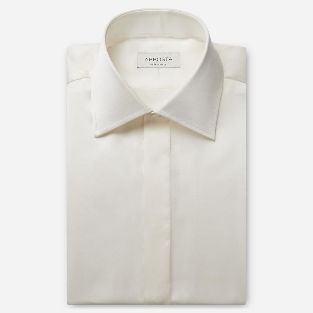 Shirt solid ivory silk poplin, collar style formal straight point collar, cuff french cuff (cufflinks) - High quality product image showing Shirt solid ivory silk poplin, collar style formal straight point collar, cuff french cuff (cufflinks) details and features Shirt solid ivory silk poplin, collar style formal straight point collar, cuff french cuff (cufflinks) - High quality product image showing Shirt solid ivory silk poplin, collar style formal straight point collar, cuff french cuff (cufflinks) details and features