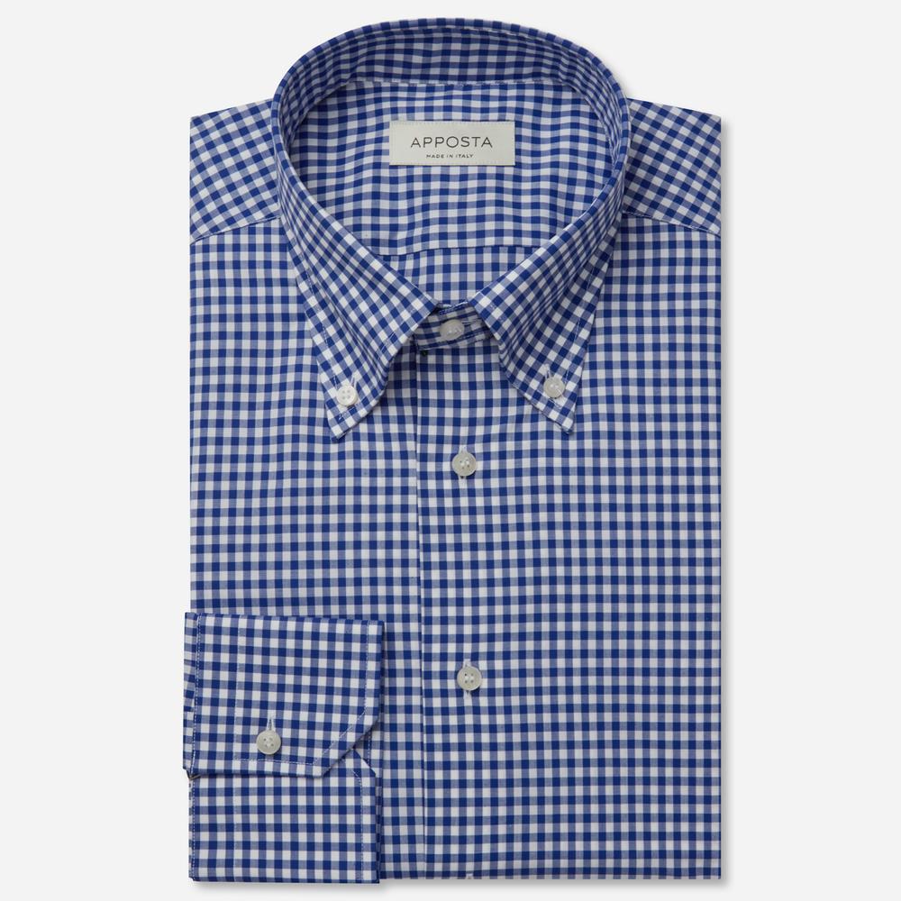 Shirt gingham check light blue cotton zephyr, collar style button-down collar - High quality product image showing Shirt gingham check light blue cotton zephyr, collar style button-down collar details and features Shirt gingham check light blue cotton zephyr, collar style button-down collar - High quality product image showing Shirt gingham check light blue cotton zephyr, collar style button-down collar details and features