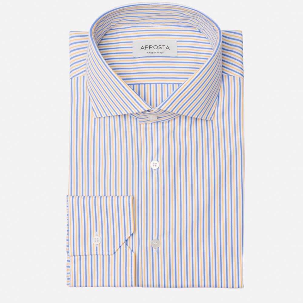 Shirt striped multi cotton poplin, collar style lower spread collar - High quality product image showing Shirt striped multi cotton poplin, collar style lower spread collar details and features Shirt striped multi cotton poplin, collar style lower spread collar - High quality product image showing Shirt striped multi cotton poplin, collar style lower spread collar details and features