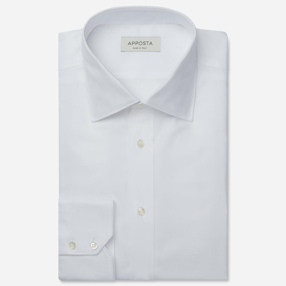 Shirt solid white cotton pinpoint oxford double twisted, collar style semi-spread collar from Apposta Shirt solid white cotton pinpoint oxford double twisted, collar style semi-spread collar - Apposta Clothing product