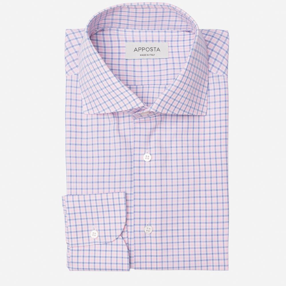 Shirt big check pink cotton zephyr double twisted, collar style spread collar from Apposta Shirt big check pink cotton zephyr double twisted, collar style spread collar - Apposta Clothing product
