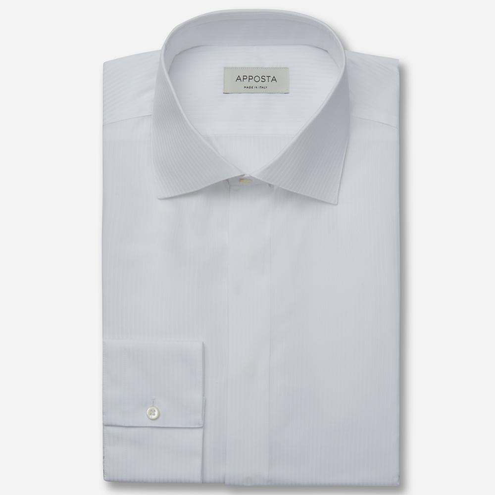 Shirt textures white cotton dobby double twisted supima cotton, collar style lower spread collar from Apposta Shirt textures white cotton dobby double twisted supima cotton, collar style lower spread collar - Apposta Clothing product