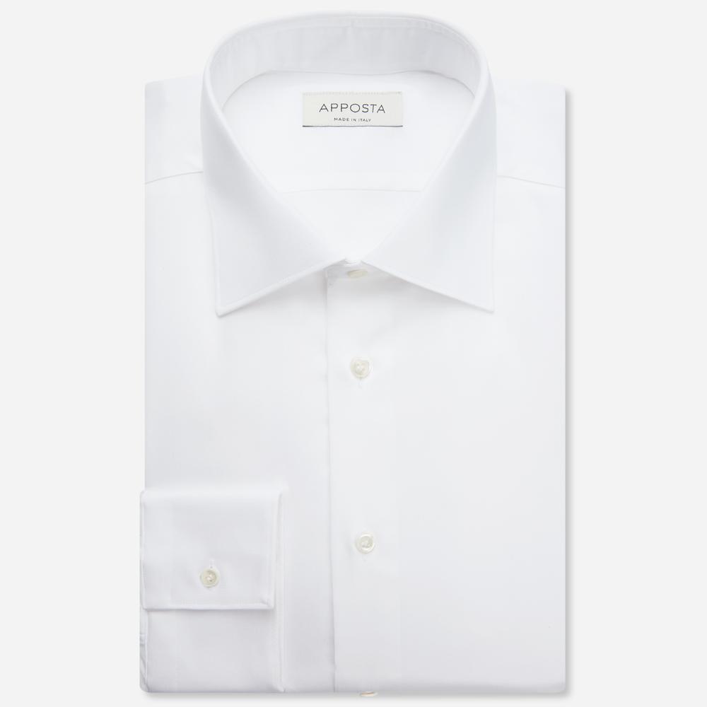 Shirt solid white easy-iron cotton poplin, collar style semi-spread collar - High quality product image showing Shirt solid white easy-iron cotton poplin, collar style semi-spread collar details and features Shirt solid white easy-iron cotton poplin, collar style semi-spread collar - High quality product image showing Shirt solid white easy-iron cotton poplin, collar style semi-spread collar details and features
