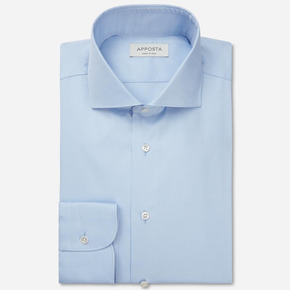 Shirt solid light blue cotton twill double twisted, collar style lower spread collar - High quality product image showing Shirt solid light blue cotton twill double twisted, collar style lower spread collar details and features Shirt solid light blue cotton twill double twisted, collar style lower spread collar - High quality product image showing Shirt solid light blue cotton twill double twisted, collar style lower spread collar details and features