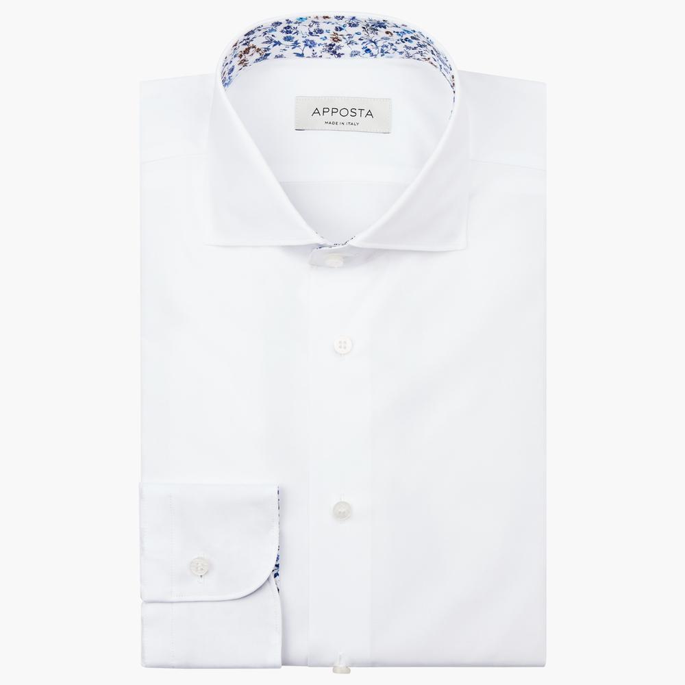 Shirt solid white cotton pinpoint oxford double twisted supima cotton, collar style lower spread collar - High quality product image showing Shirt solid white cotton pinpoint oxford double twisted supima cotton, collar style lower spread collar details and features Shirt solid white cotton pinpoint oxford double twisted supima cotton, collar style lower spread collar - High quality product image showing Shirt solid white cotton pinpoint oxford double twisted supima cotton, collar style lower spread collar details and features